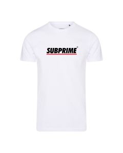 Subprime Stripe Tee White | Sizes: S - XXL | MOQ: 12